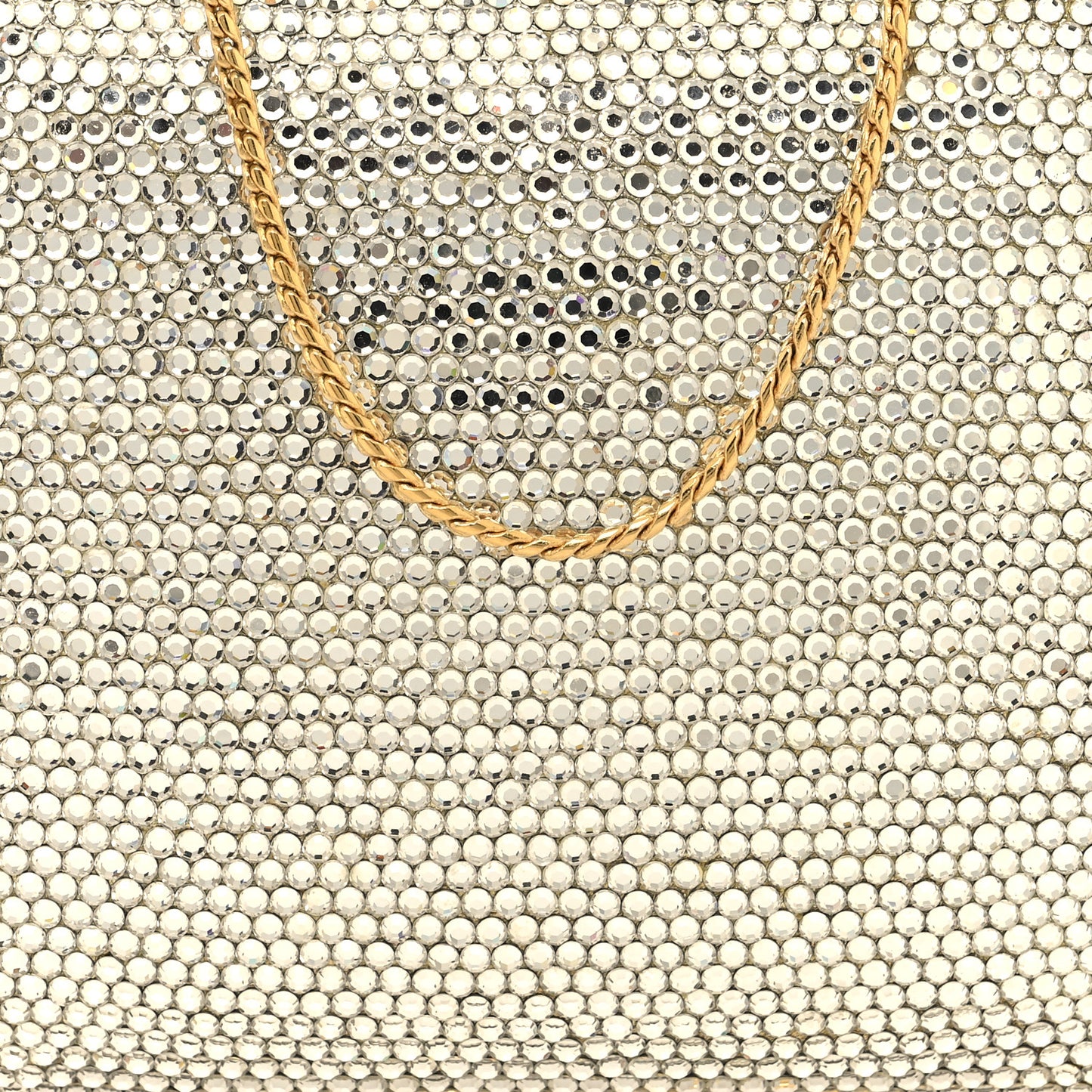 Swarovski Crystal Minaudiere Clutch Gold Silver