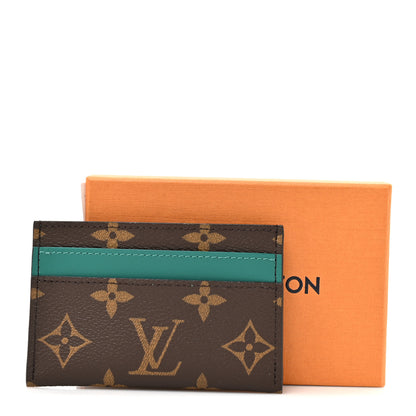 Louis Vuitton Monogram Macassar Double Card Holder Borneo Green 7 of 7