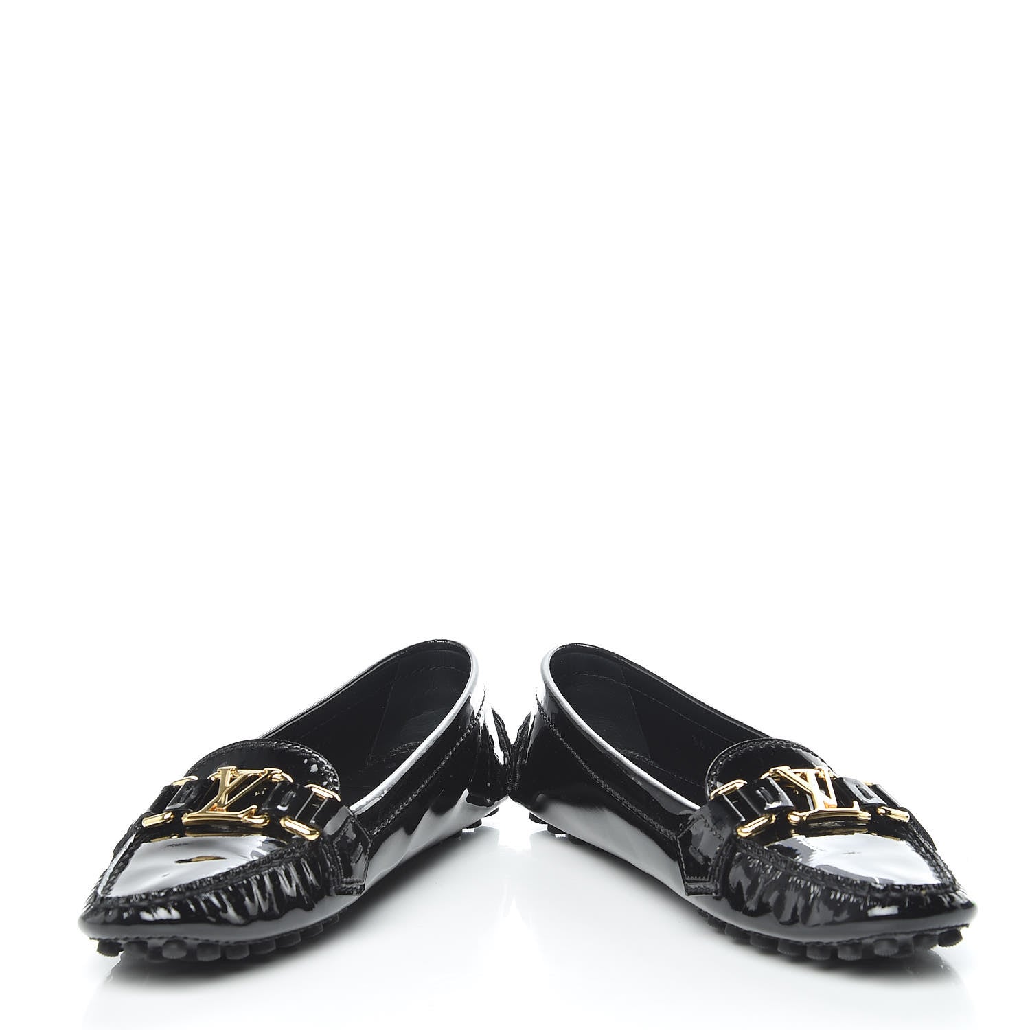Louis Vuitton Patent Calfskin Oxford Loafers 36 Black 5 of 14