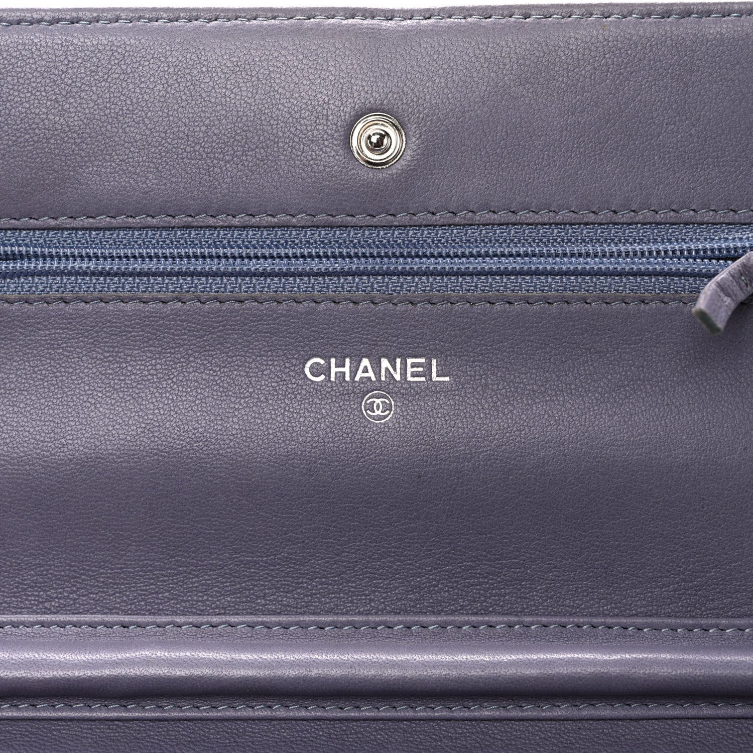 Chanel Lambskin Timeless CC Wallet on Chain WOC Light Purple 6 of 10