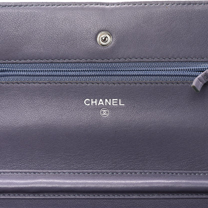 Chanel Lambskin Timeless CC Wallet on Chain WOC Light Purple 6 of 10