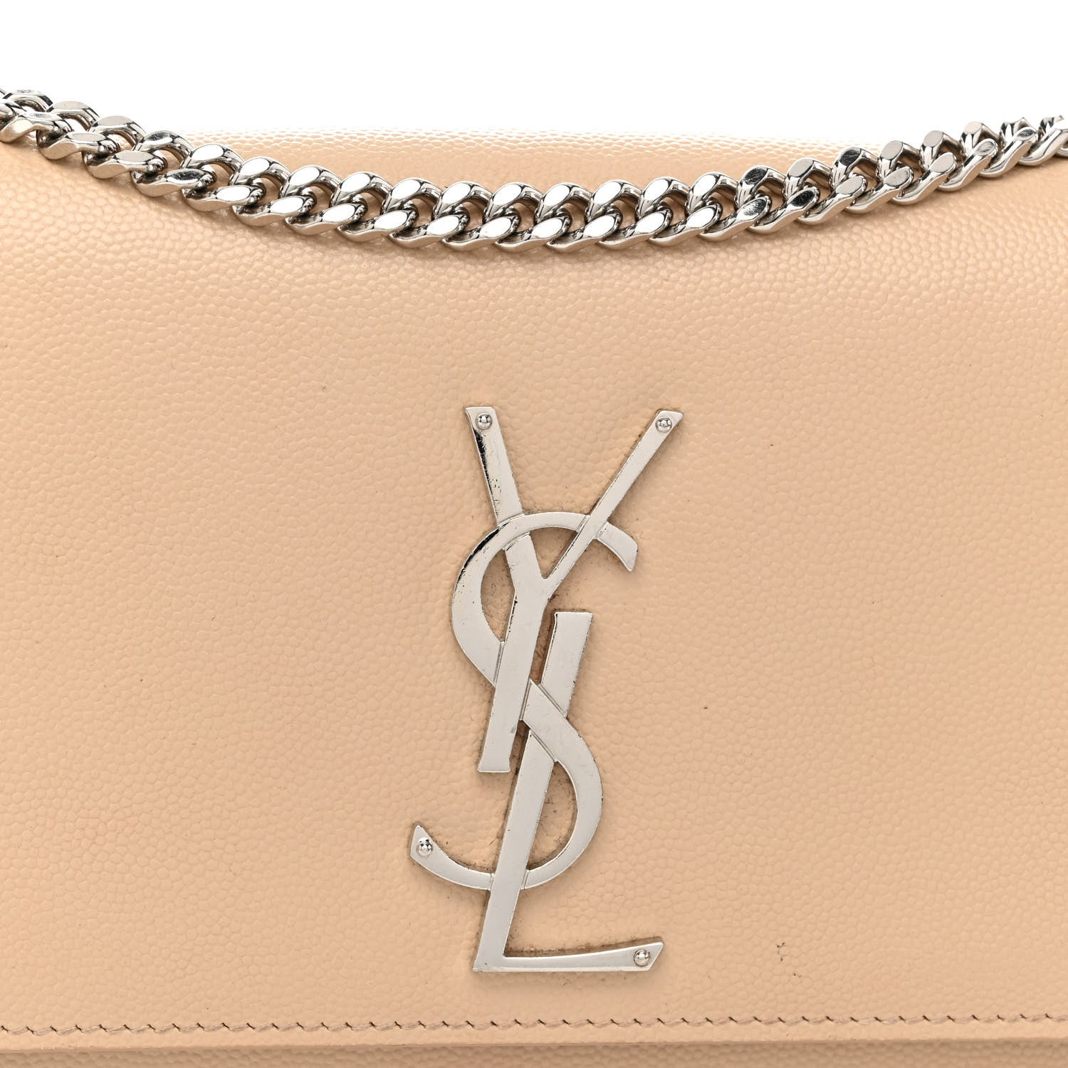 Saint Laurent Grain De Poudre Small Monogram Kate Satchel Nude Powder 7 of 14