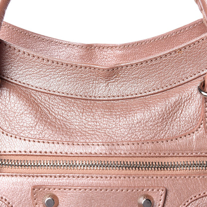 Balenciaga Pearlescent Goatskin Classic Palladium Hardware Velo Rose Rose Light 10 of 10