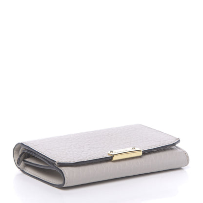 Burberry Signature Grain Calfskin Compact Wallet Stone White 4 of 9
