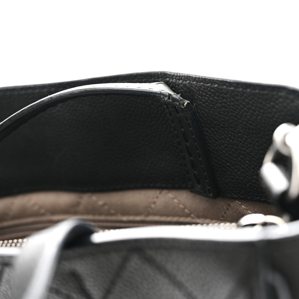 Calfskin Stitched Hamptons Tote Black