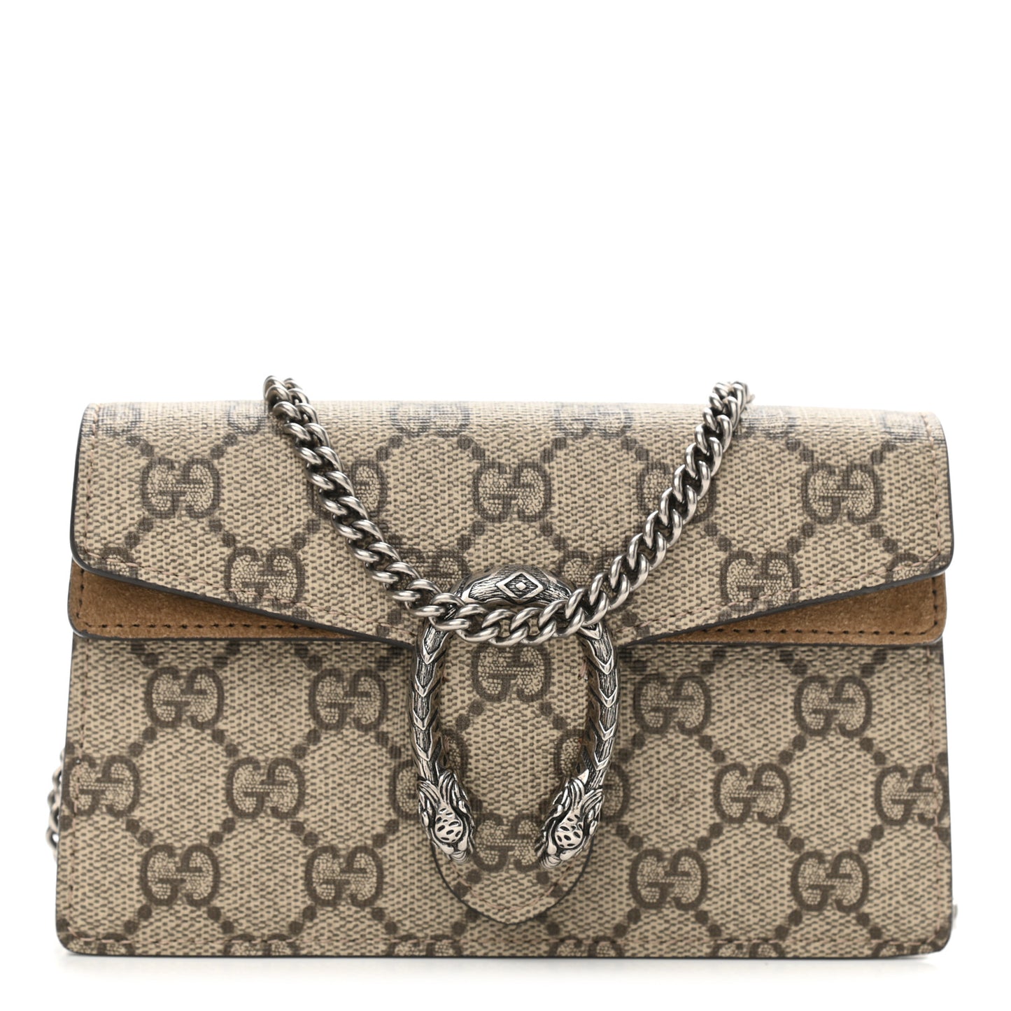 GG Supreme Monogram Super Mini Dionysus Shoulder Bag Taupe