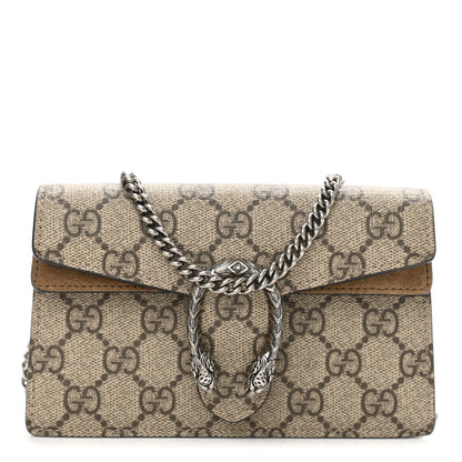 Gucci GG Supreme Monogram Super Mini Dionysus Shoulder Bag Taupe 1 of 11