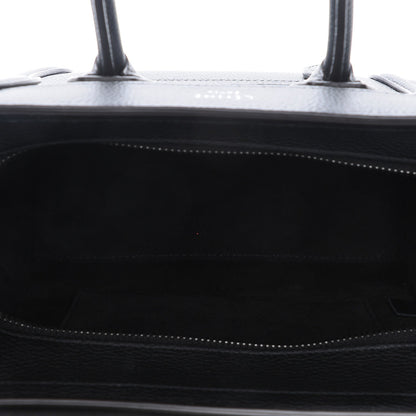 Celine Drummed Calfskin Nano Luggage Black 6 of 12