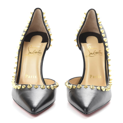 Christian Louboutin Shiny Nappa Irishell 100 Pumps 35 Black Gold 2 of 9