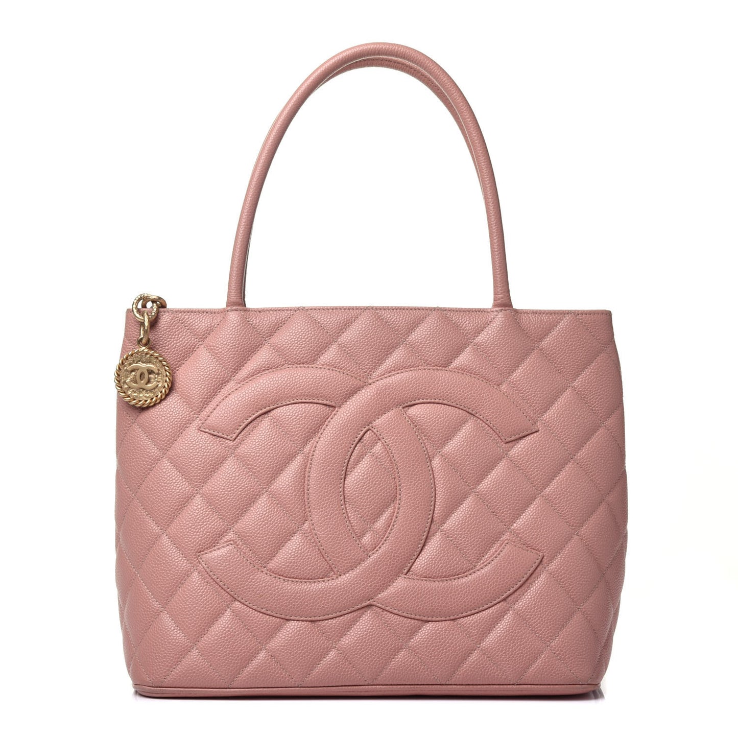 Caviar Medallion CC Tote Light PinkCHANEL Caviar Quilted Medallion Tote Pink