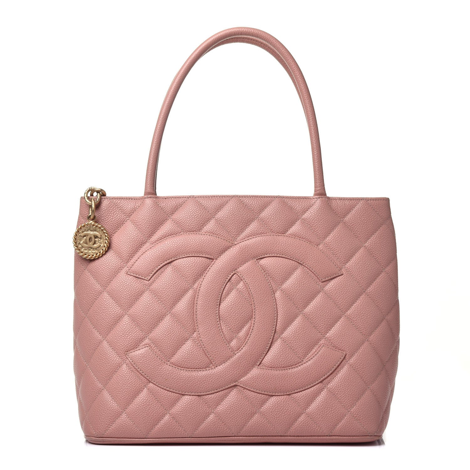 Chanel Caviar Medallion CC Tote Light PinkCHANEL Caviar Quilted Medallion Tote Pink 1 of 10