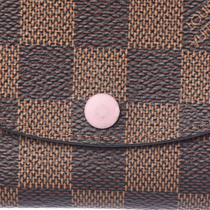 Louis Vuitton Damier Ebene Rosalie Coin Purse Rose Ballerine 8 of 9