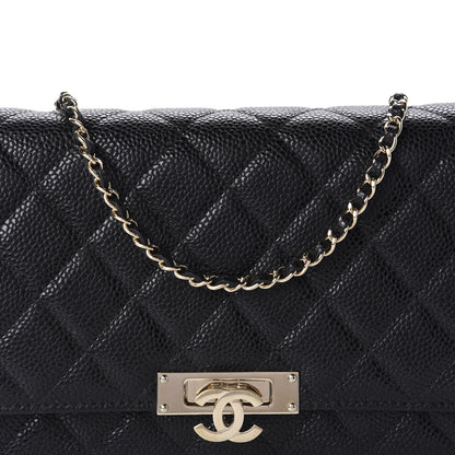 Chanel Caviar Quilted Golden Class Wallet On Chain WOC Black 11 of 12