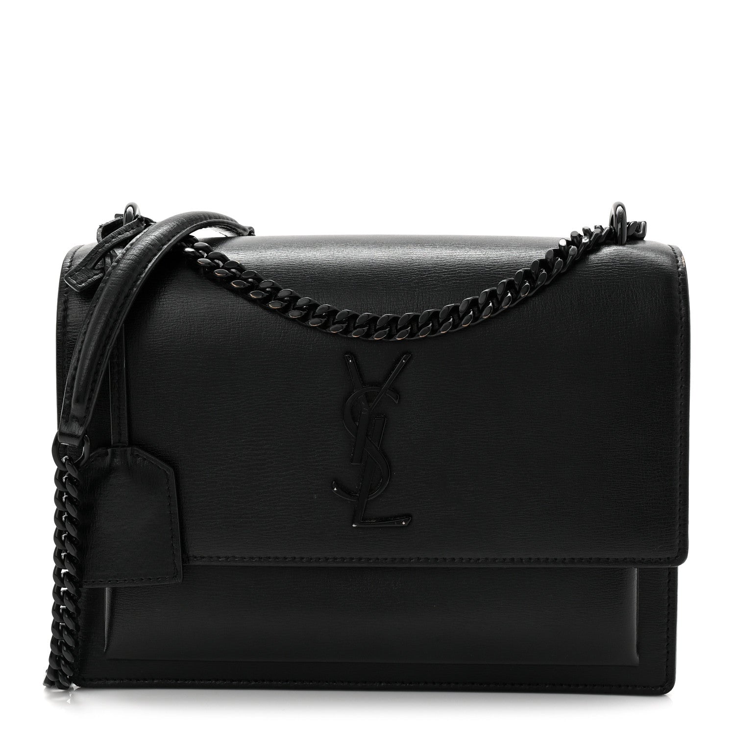 Saint Laurent Calfskin Medium Monogram Monochrome Sunset Black 1 of 12