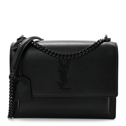 Saint Laurent Calfskin Medium Monogram Monochrome Sunset Black 1 of 12