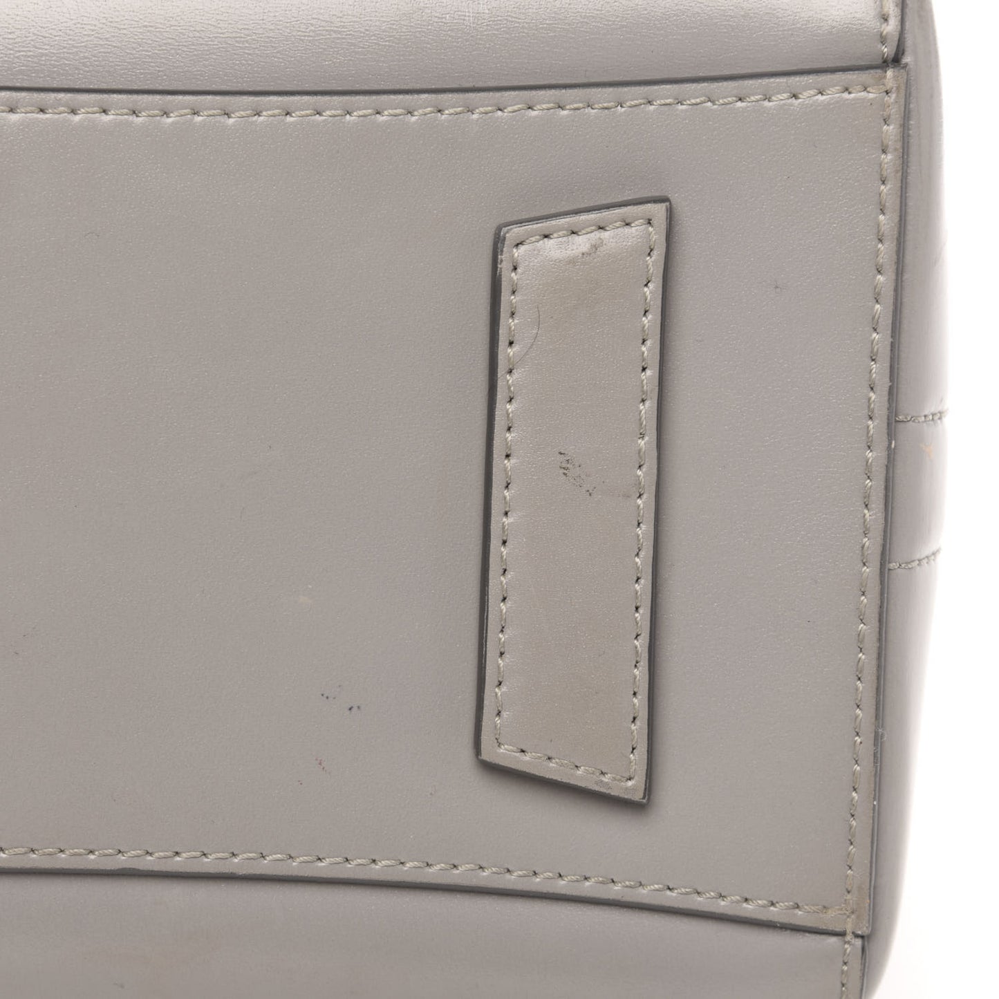 Shiny Lord Calfskin Small Antigona Pearl Grey