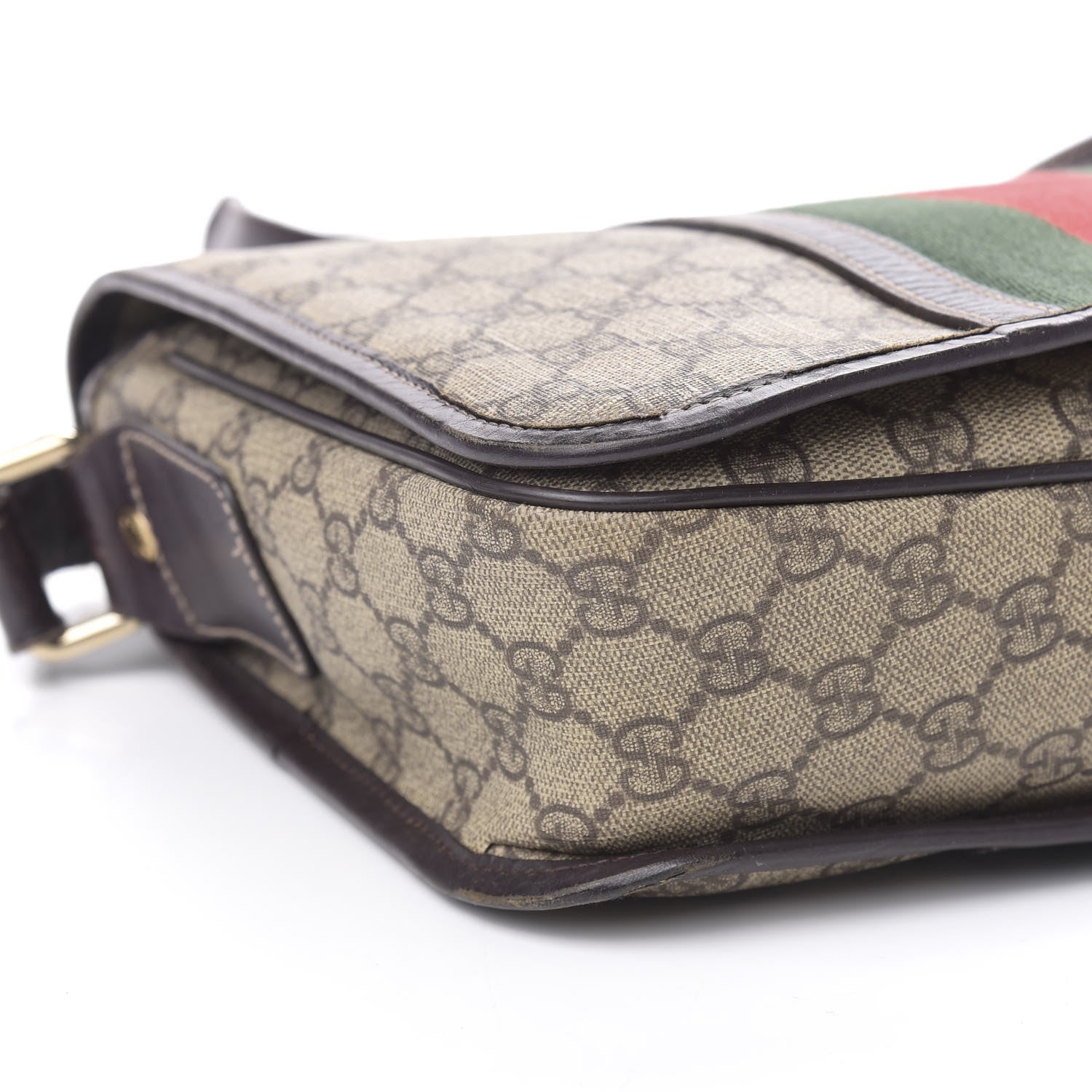 Gucci GG Plus Monogram Web Medium Flap Messenger Beige Dark Brown 11 of 18