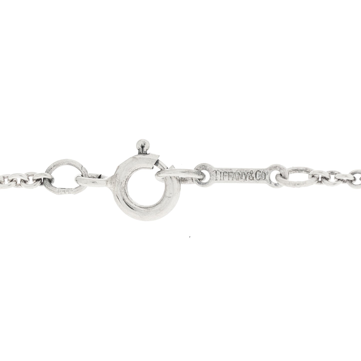 Sterling Silver 19mm Elsa Peretti Bean Pendant Necklace