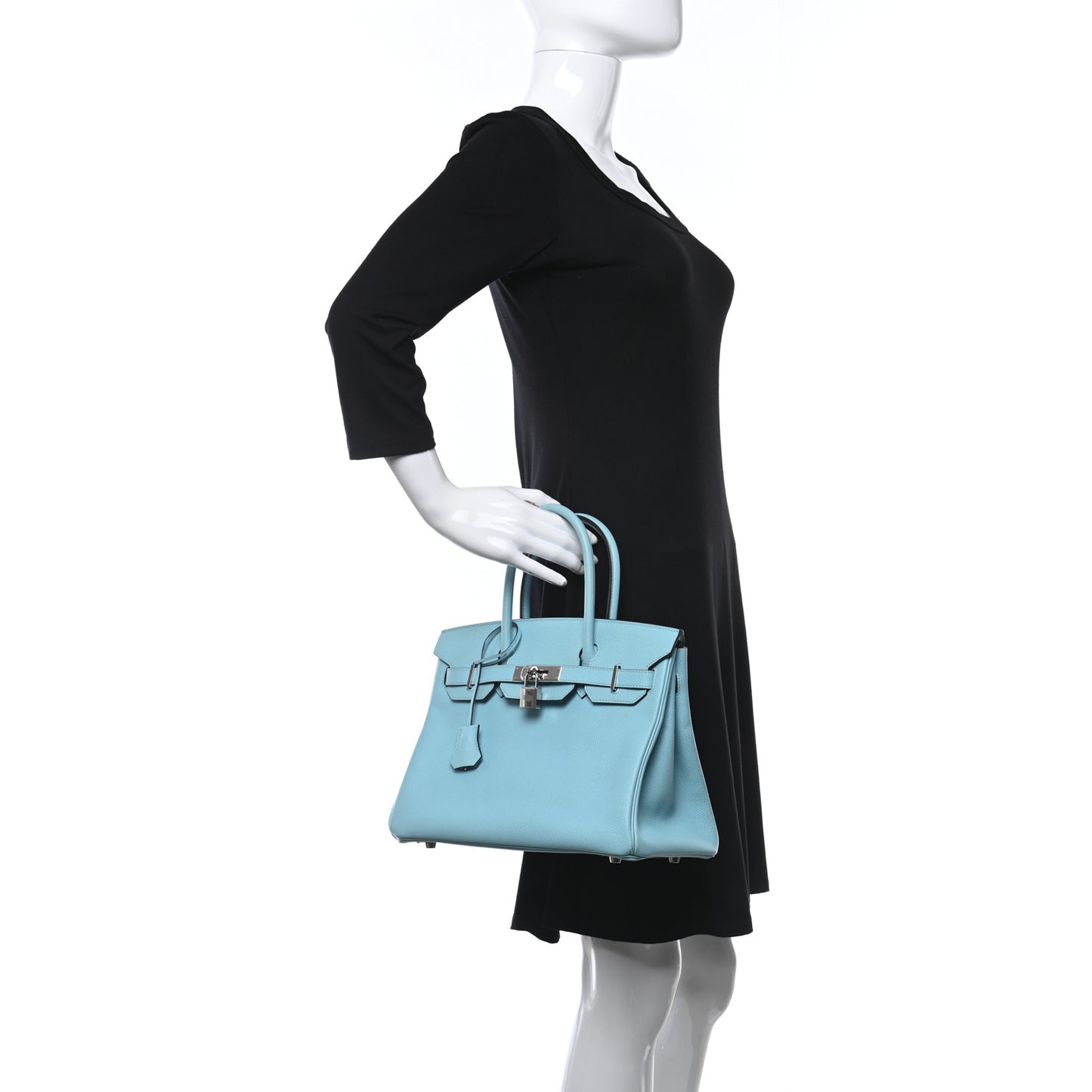 Epsom Birkin 30 Bleu Atoll