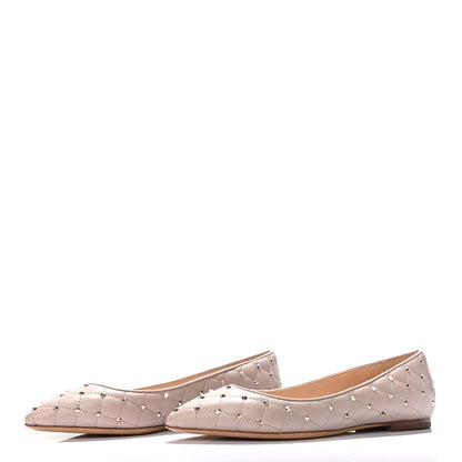 Valentino Garavani Nappa Rockstud Spike Ballerina Flats 37 Poudre 3 of 7