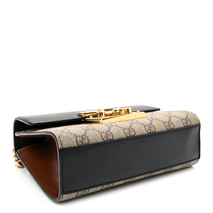 Gucci GG Supreme Monogram Calfskin Small Padlock Shoulder Bag Beige Black Cuir Beige Black Cuir 3 of 12