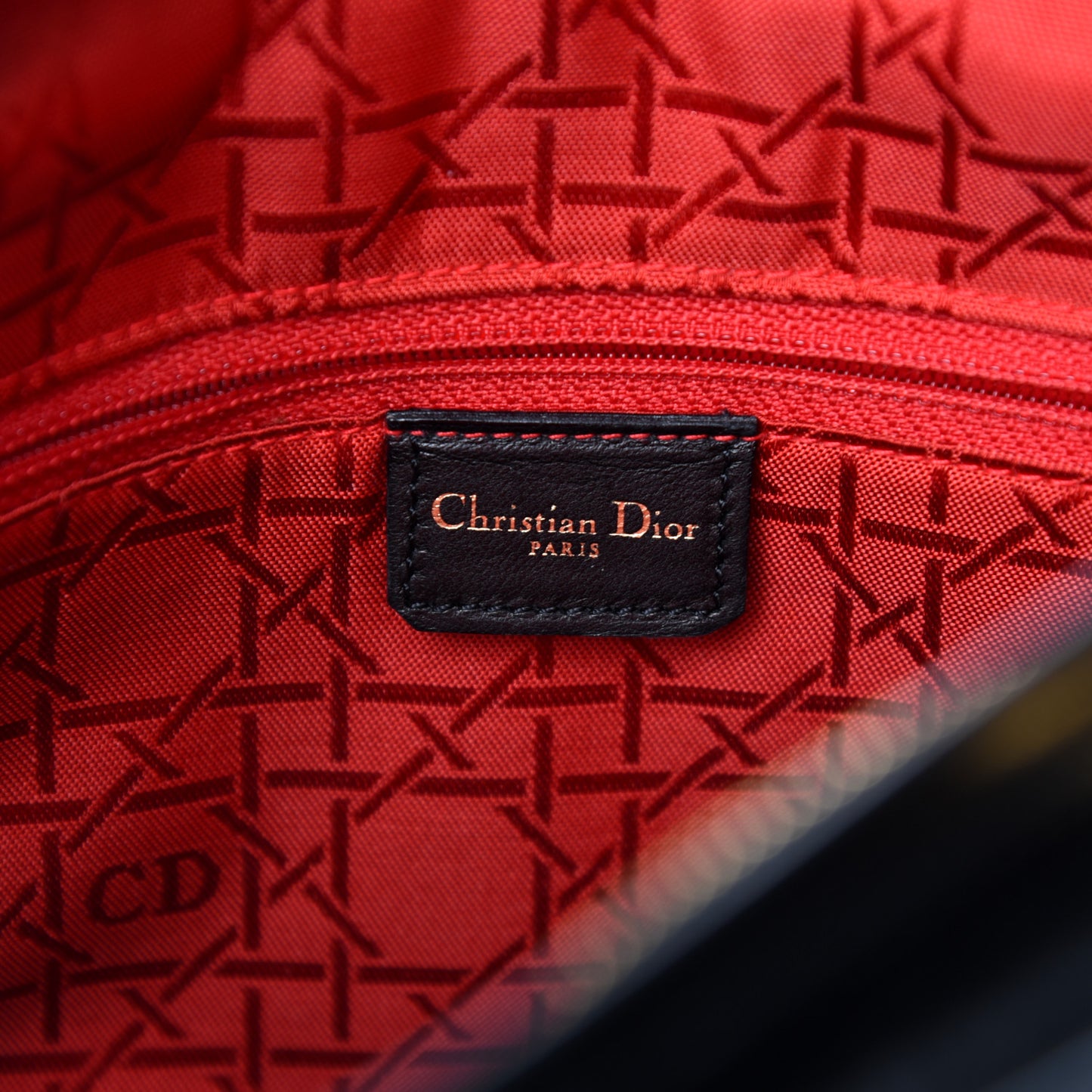Lambskin Cannage Large Lady Dior Black