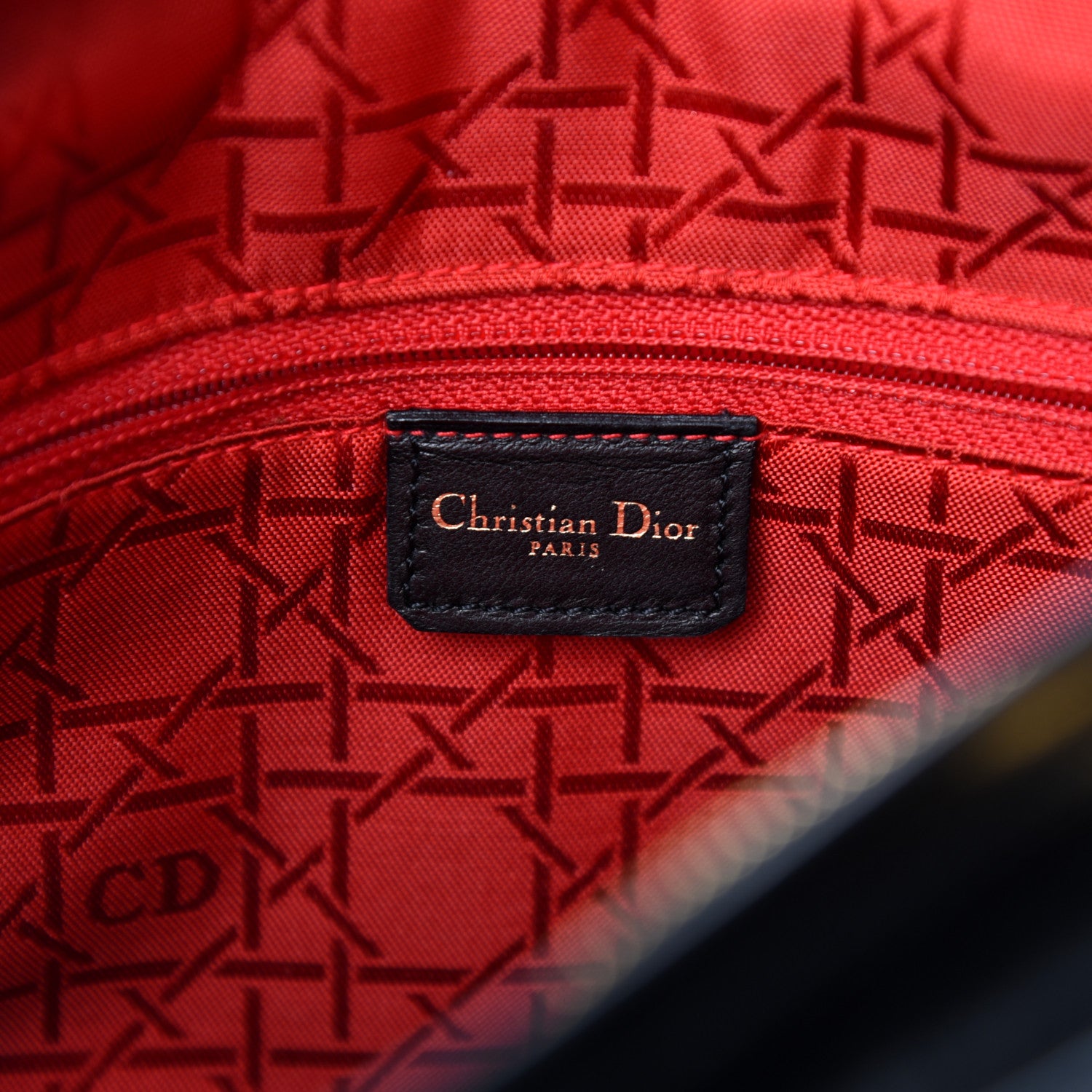 Christian Dior Lambskin Cannage Large Lady Dior Black 10 of 12