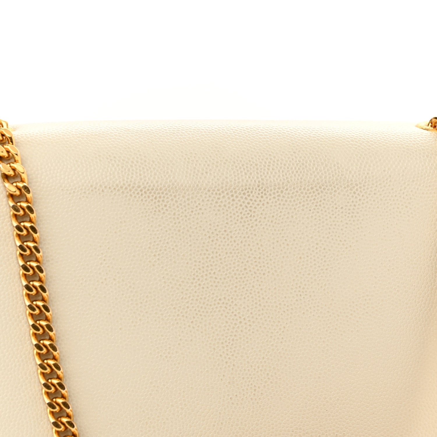 Saint Laurent Grain De Poudre Small Monogram Kate Satchel Blanc Vintage 14 of 16