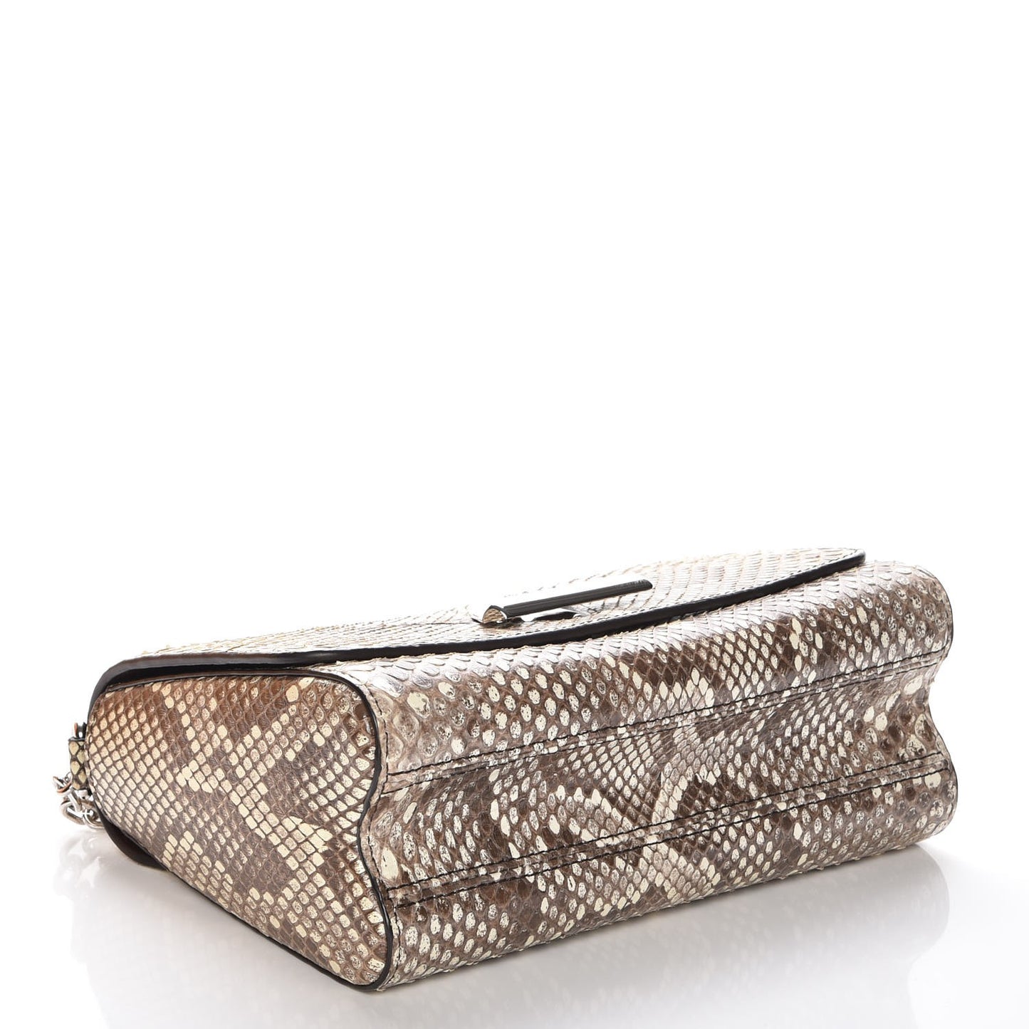 Python Twist Shoulder Bag MM Brown