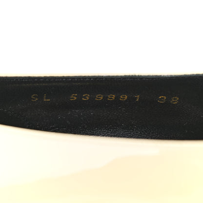 Saint Laurent Patent Calfskin Teddy High Vamp 105 Pumps 38 Porcellana 8 of 8