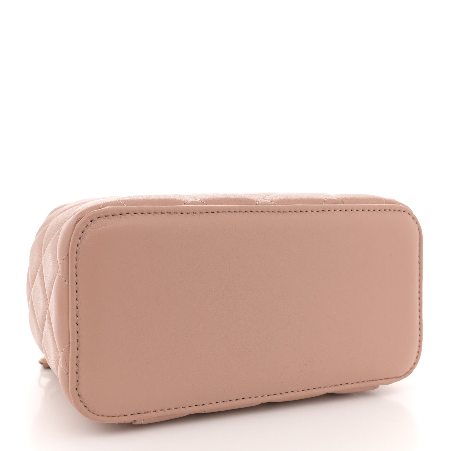 Chanel Lambskin Quilted Small Top Handle Vanity Case With Chain Beige 4 of 12
