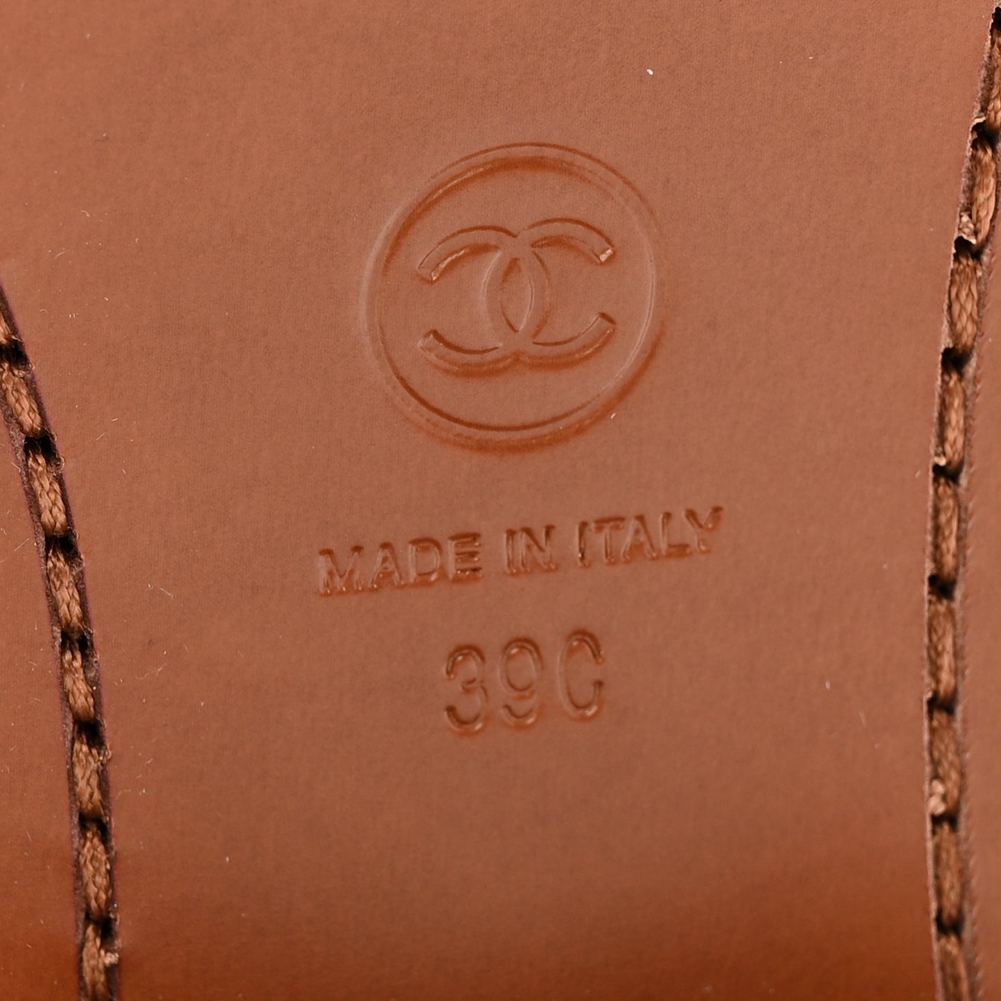 Calfskin CC Logo Mid Calf Boots 39 Brown