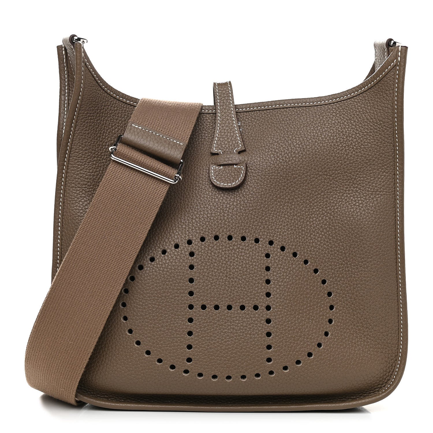 Hermes Taurillon Clemence Evelyne III PM Etoupe 1 of 10