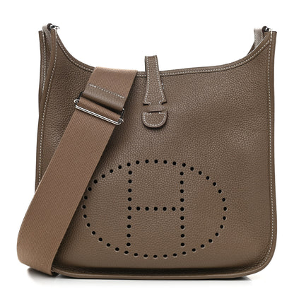 Hermes Taurillon Clemence Evelyne III PM Etoupe 1 of 10