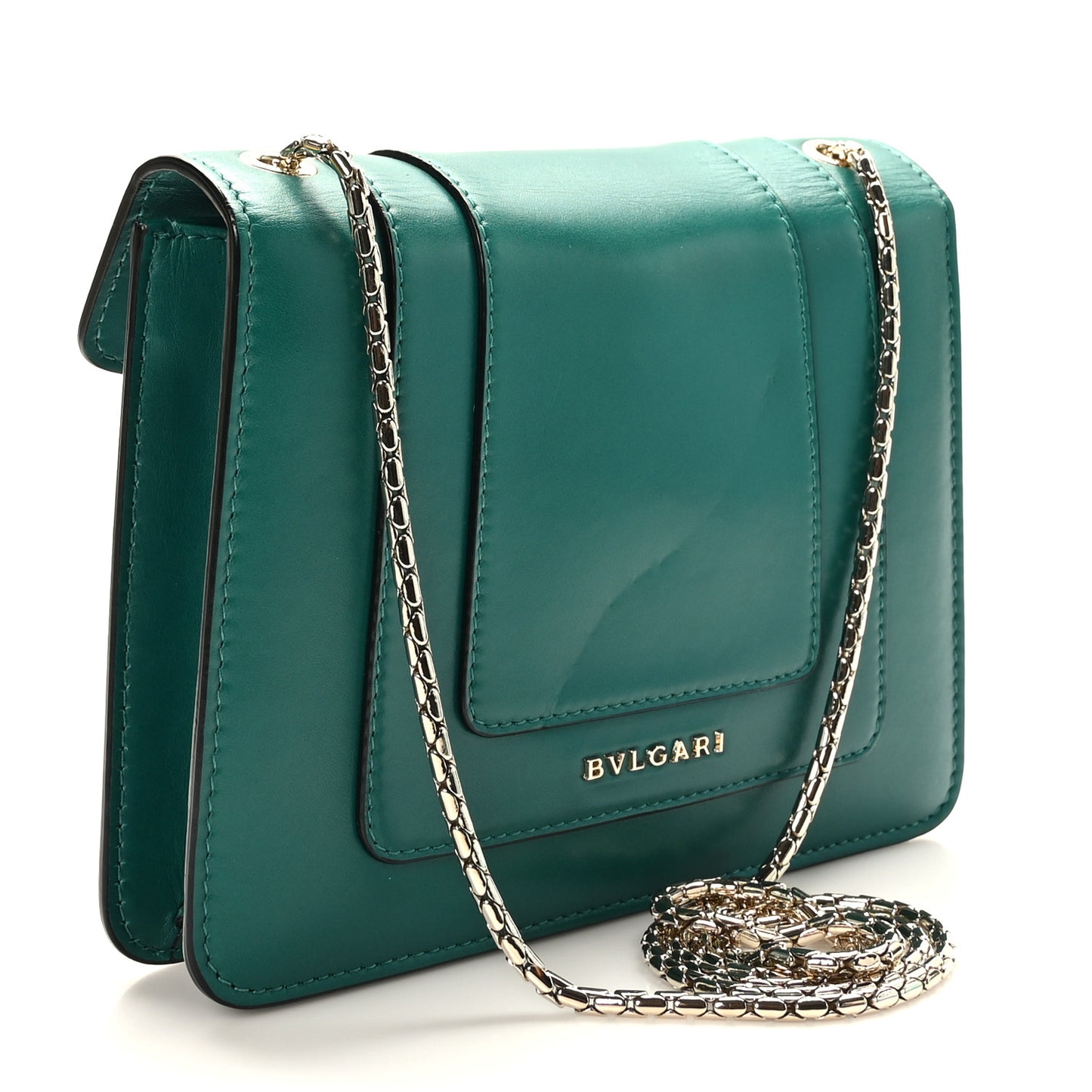 Calfskin Serpenti Forever Crossbody Bag Emerald Green
