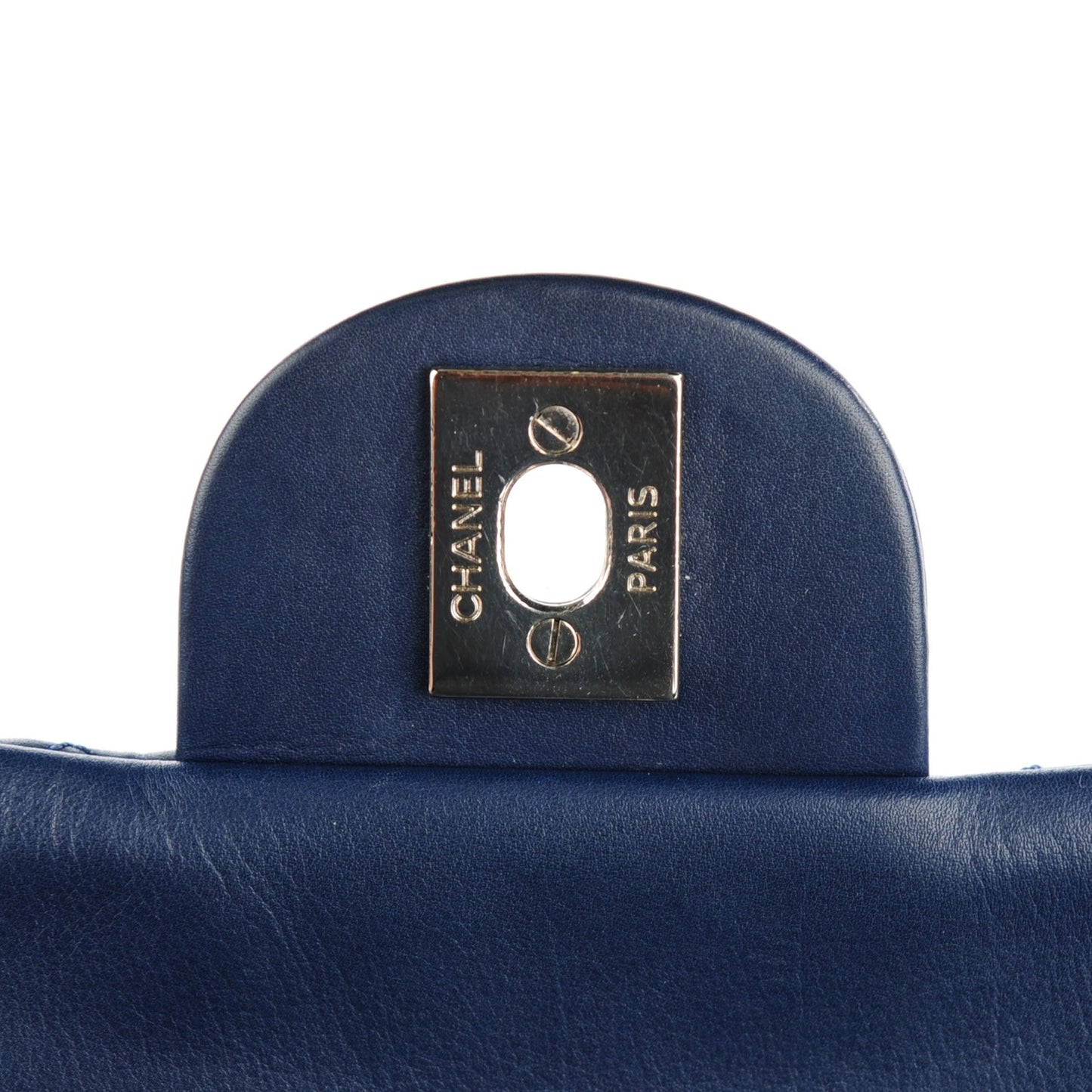 Lambskin Quilted Jumbo Chanel 3 Flap Navy