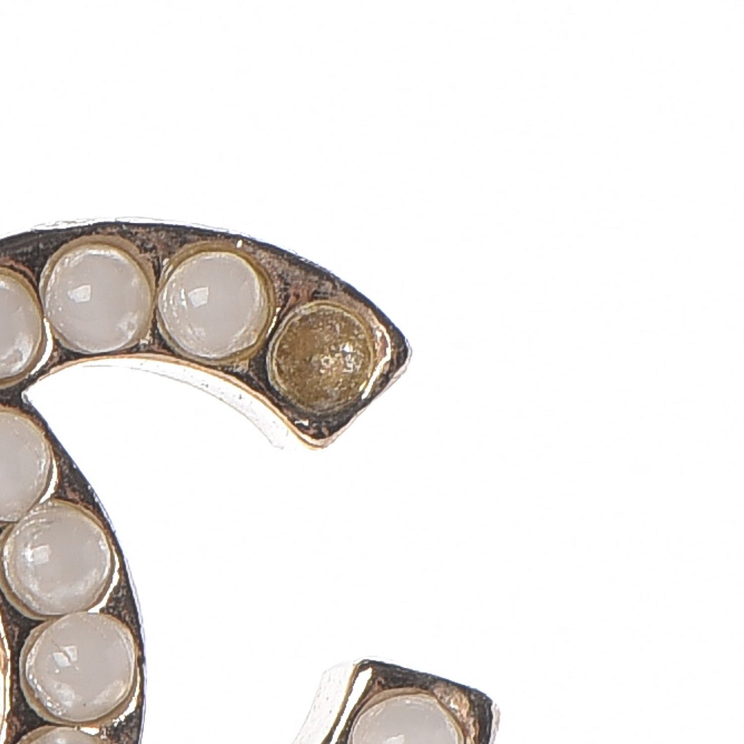 Pearl CC Long Necklace Gold