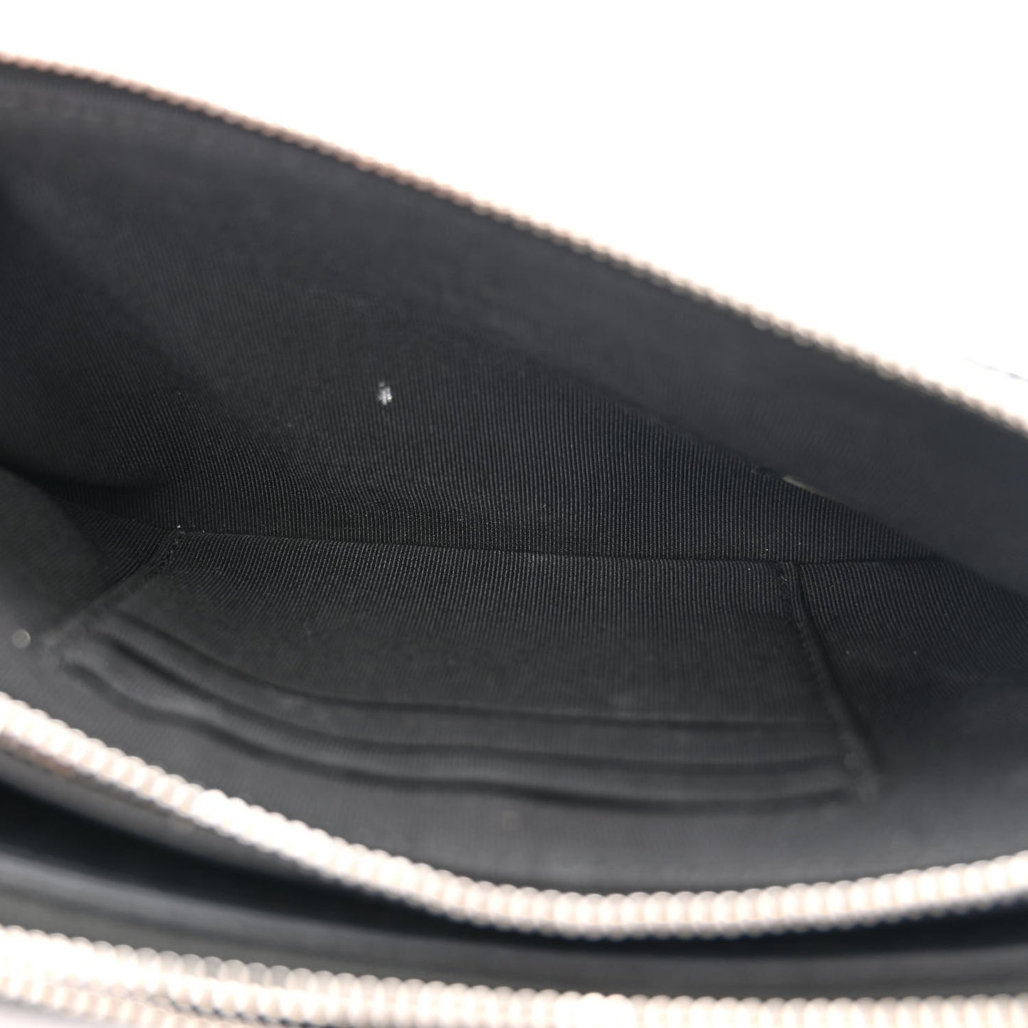 Iridescent Caviar Quilted Small Clutch With Chain Black