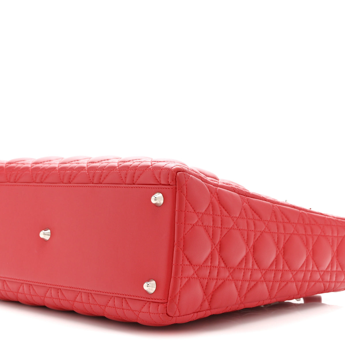 Lambskin Cannage Large Lady Dior Red