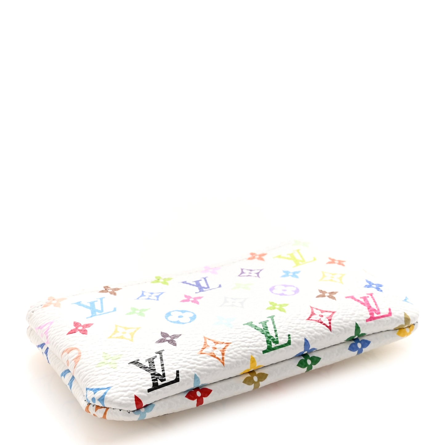 LV X TM Monogram Multicolor Key Pouch White