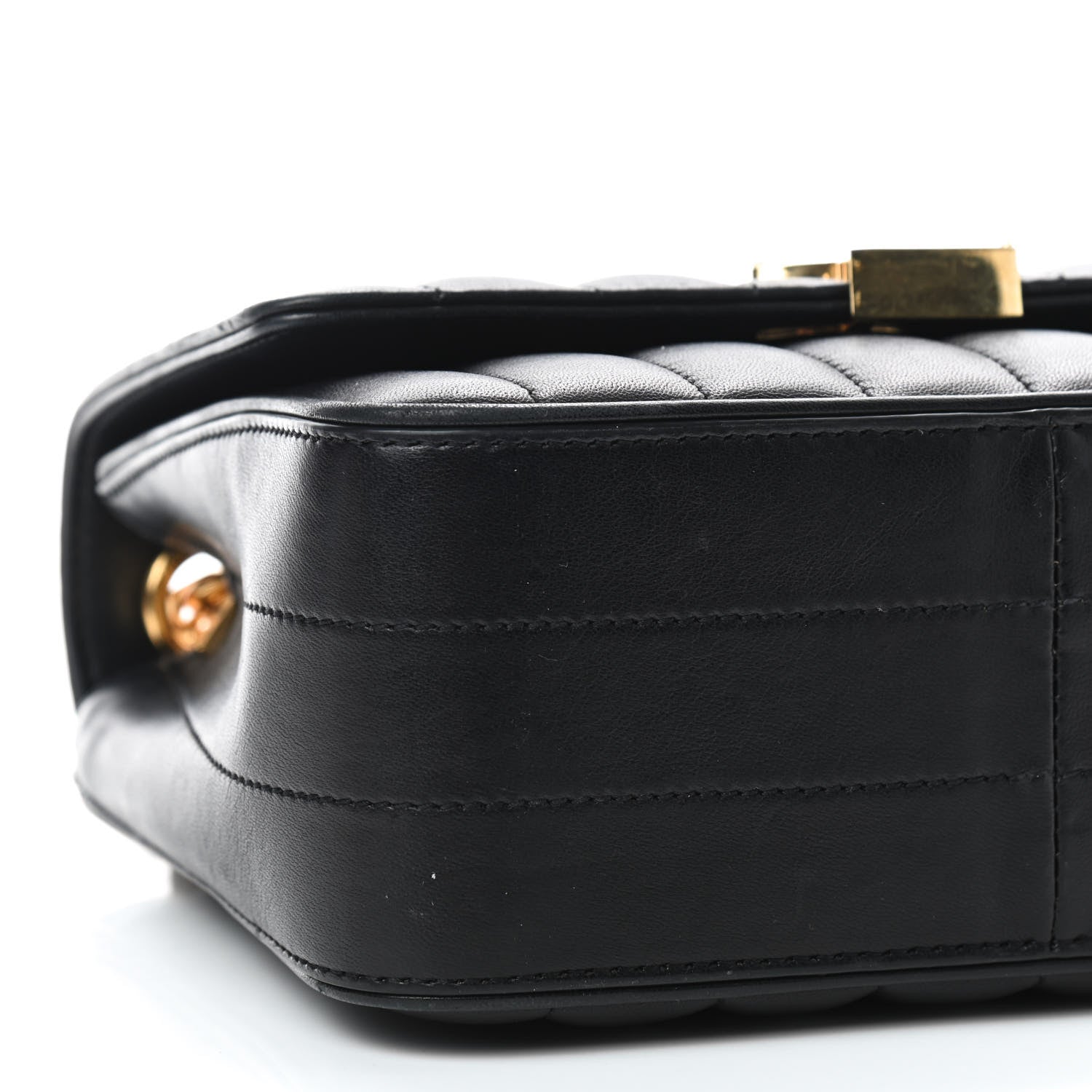 Saint Laurent Lambskin Matelasse Monogram Medium Vicky Chain Bag Black 6 of 10