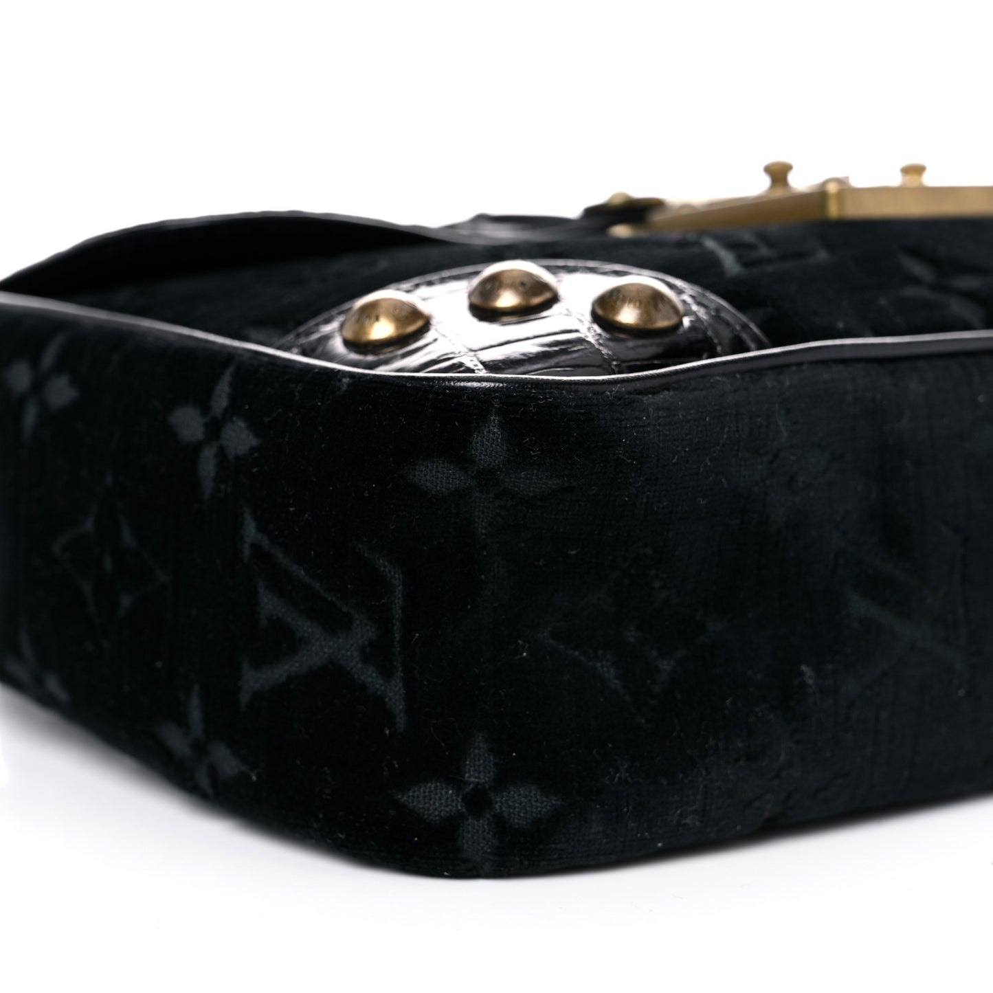 Monogram Velours Alligator Irvine Black