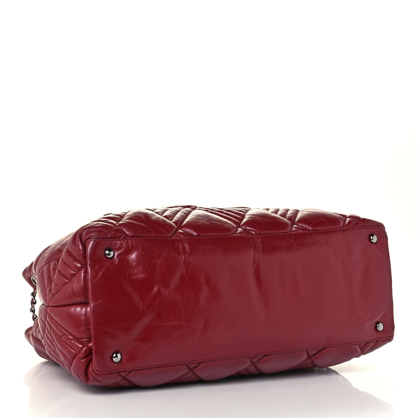 Lambskin Large In and Out Tote Red