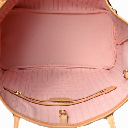 Louis Vuitton Damier Azur Neo Neverfull MM Rose Ballerine 4 of 5
