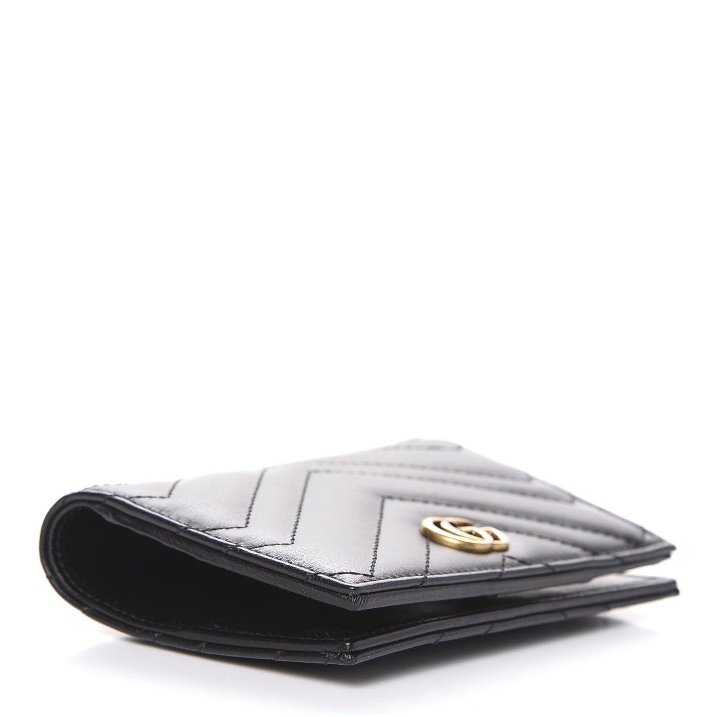 Calfskin Matelasse GG Marmont Passport Case Black