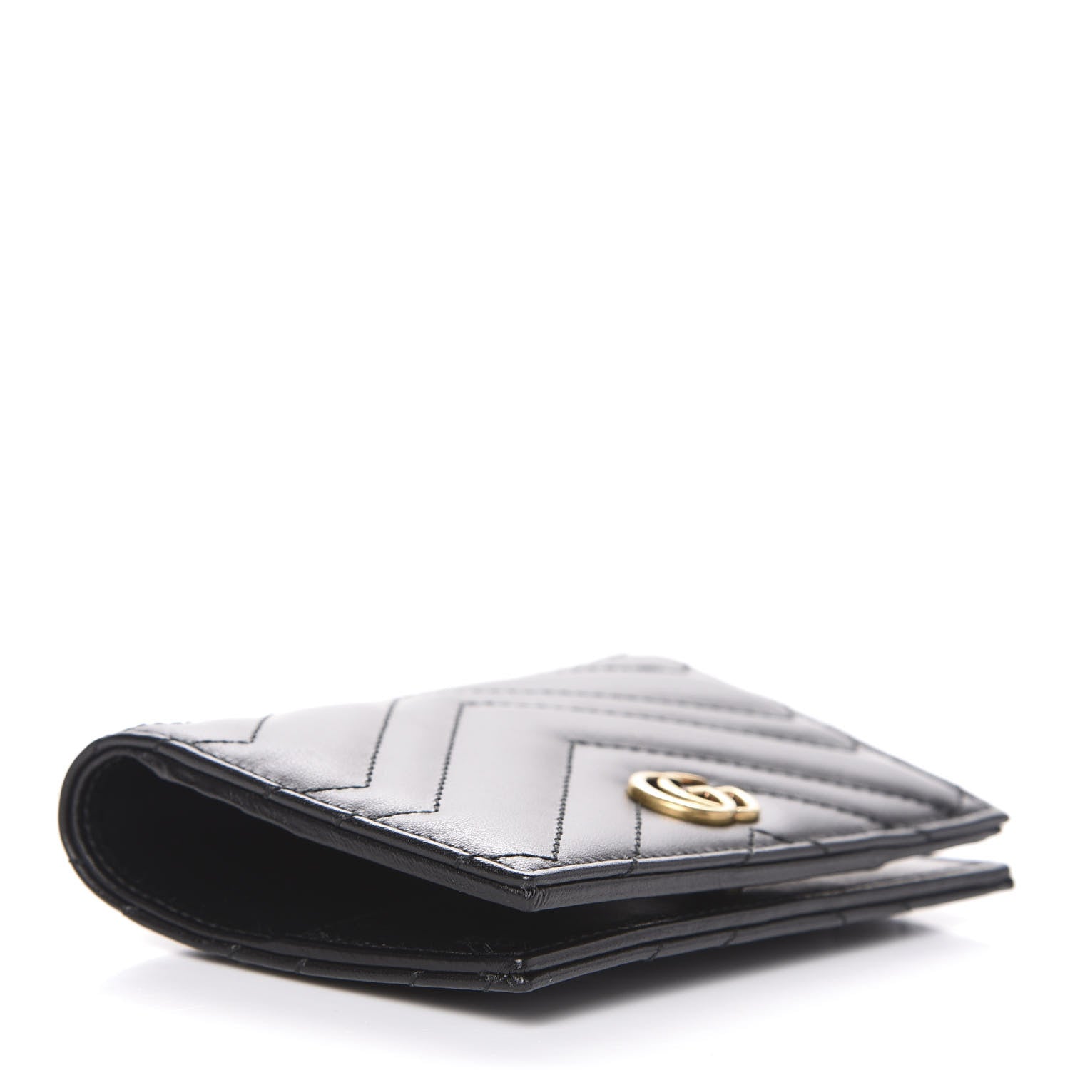 Gucci Calfskin Matelasse GG Marmont Passport Case Black 4 of 8