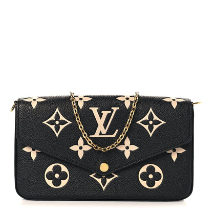 Louis Vuitton Empreinte Monogram Giant Felicie Pochette Black Beige 1 of 11