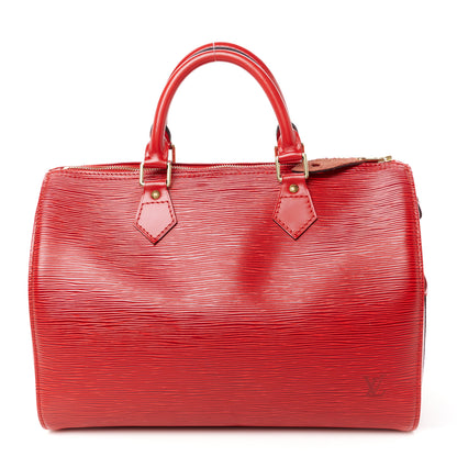 Louis Vuitton Epi Speedy 30 Castillan Red 1 of 13