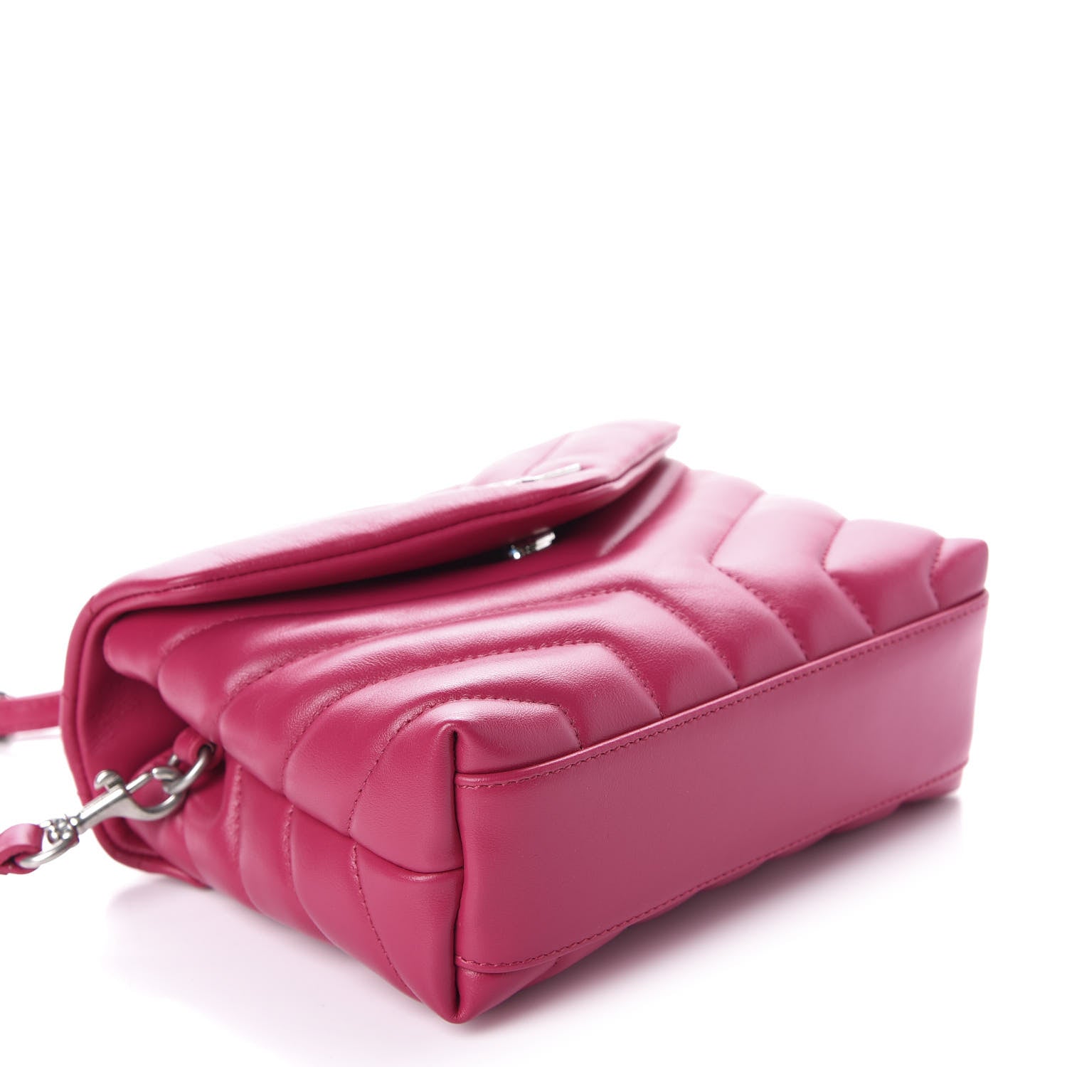 Saint Laurent Calfskin Y Quilted Monogram Toy Loulou Crossbody Bag Freesia 4 of 11
