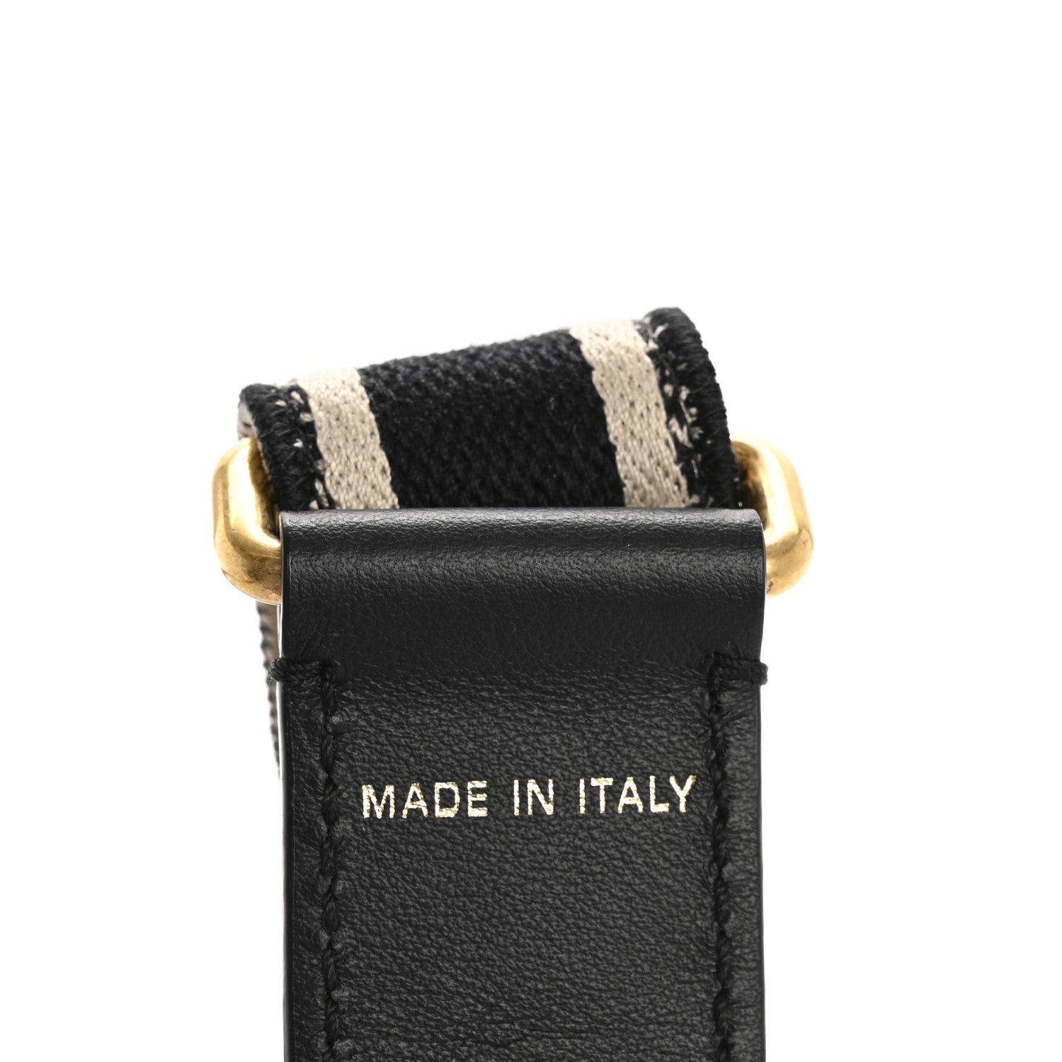 Christian Dior Canvas Embroidered Shoulder Strap Black 5 of 8
